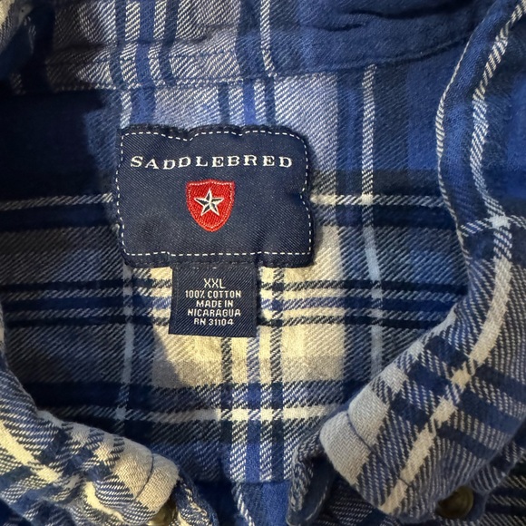 Saddlebred Men’s Plaid Button Down - Picture 2 of 3